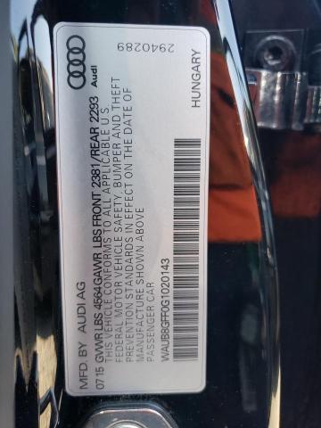 WAUB8GFF0G1020143 Audi A3 PREMIUM