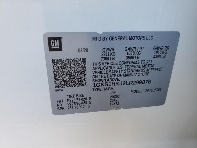 1GKS1HKJ2LR299876 GMC YUKON XL DENALI