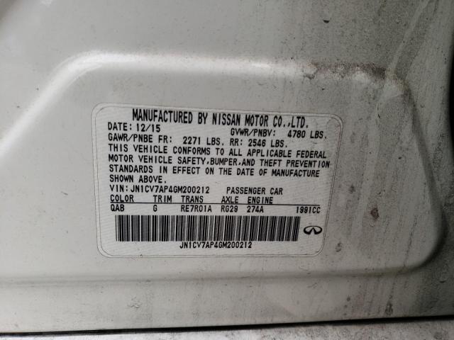 JN1CV7AP4GM200212 Infiniti Q50 BASE