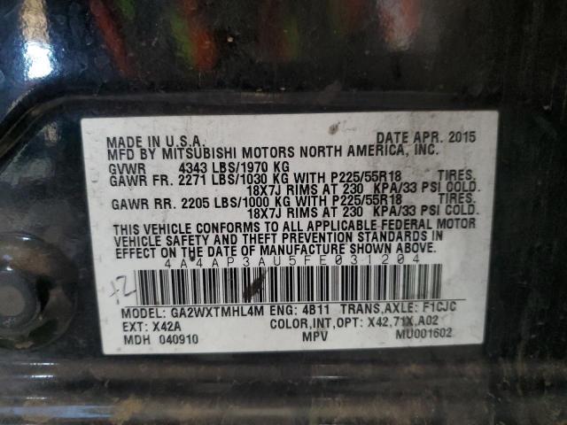 4A4AP3AU5FE031204 Mitsubishi Outlander Sport Es