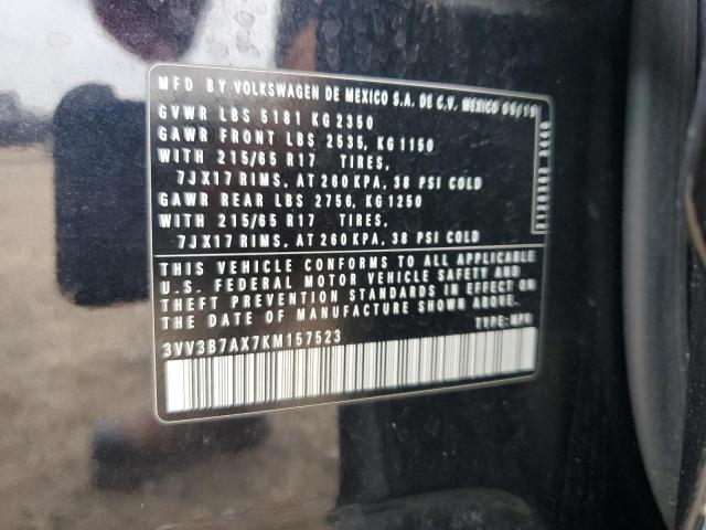 3VV3B7AX7KM157523 Volkswagen TIGUAN SE