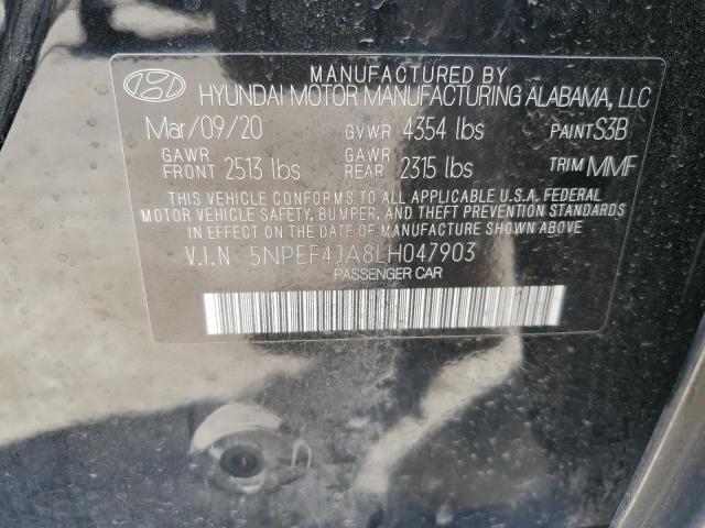 5NPEF4JA8LH047903 Hyundai SONATA SEL