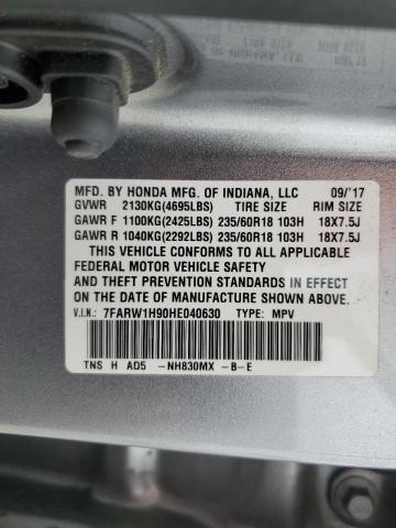 7FARW1H90HE040630 Honda Cr-v Touring