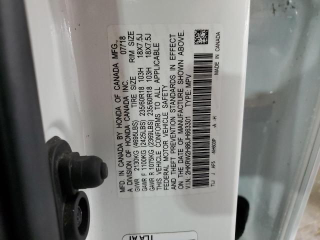2HKRW2H86JH663301 Honda CR-V EXL