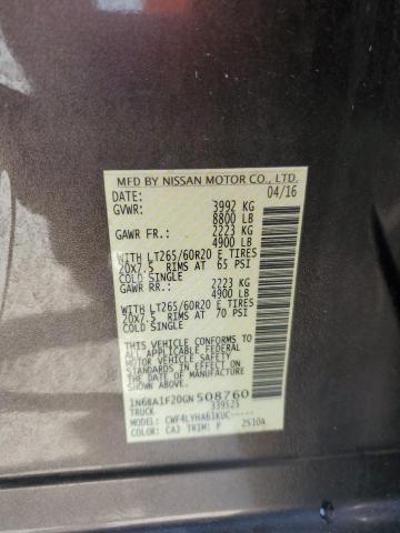 1N6BA1F20GN508760 Nissan Titan Xd Sl