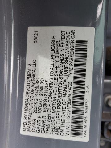 1HGCV1F38MA074726 Honda Accord Sport