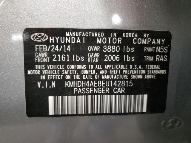 KMHDH4AE8EU142815 Hyundai ELANTRA SE