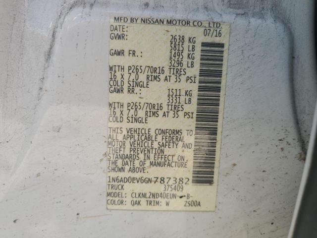 1N6AD0EV6GN787382 Nissan FRONTIER S
