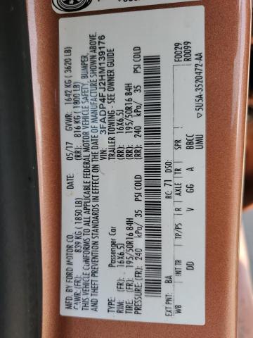 3FADP4FJ2HM139176 Ford Fiesta Titanium
