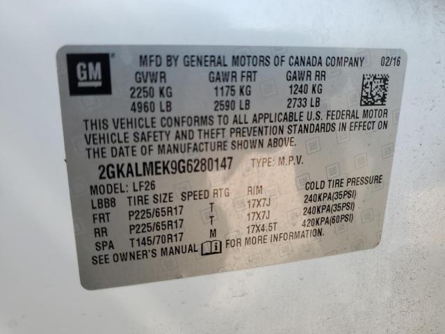 2GKALMEK9G6280147 GMC Terrain Sle