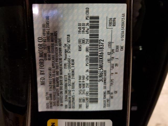 3LN6L5MUXKR618372 Lincoln Mkz Reserve Ii