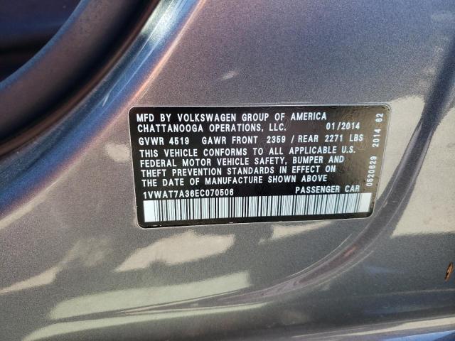 1VWAT7A36EC070506 Volkswagen PASSAT S