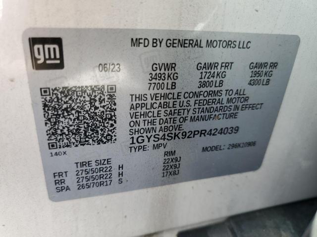 1GYS4SK92PR424039 Cadillac Escalade V Esv Sport
