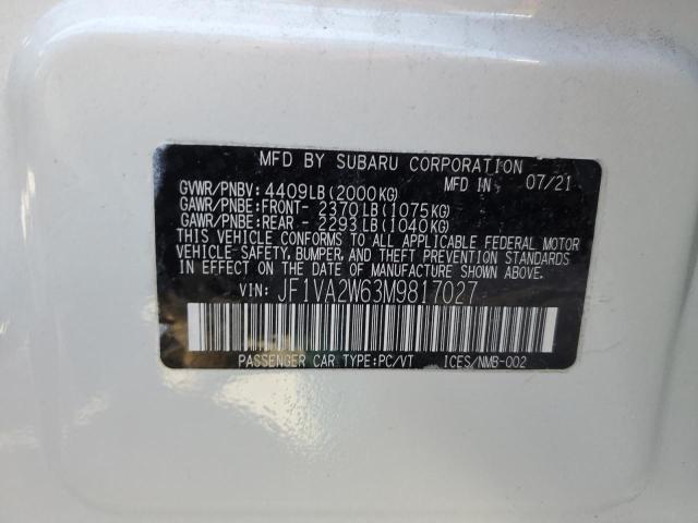 JF1VA2W63M9817027 Subaru Wrx Sti Limited