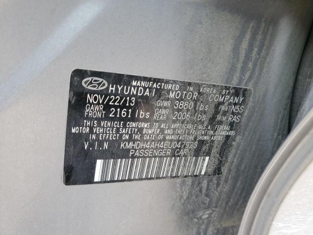 KMHDH4AH4EU047923 Hyundai ELANTRA SE