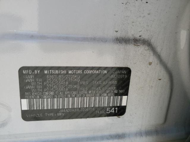 JA4AD3A39LZ006716 Mitsubishi Outlander Se
