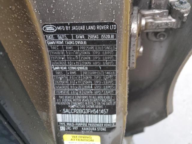 SALCR2BG3FH541457 Land Rover Discovery Sport Hse