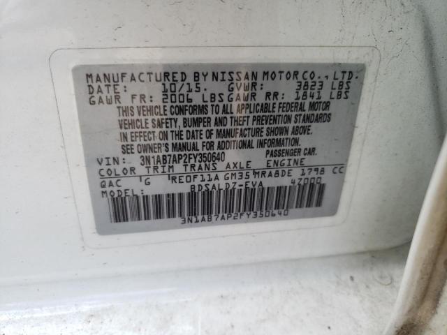 3N1AB7AP2FY350640 Nissan SENTRA S