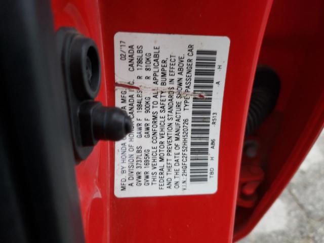 2HGFC2F52HH520726 Honda Civic Lx