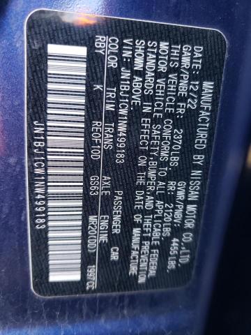 JN1BJ1CW1NW499183 Nissan Rogue Sport Sl