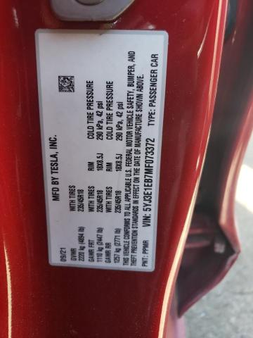 5YJ3E1EB7MF073372 Tesla MODEL 3