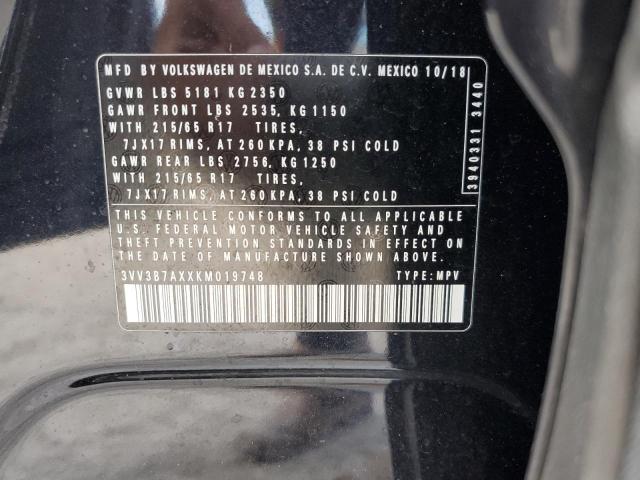 3VV3B7AXXKM019748 Volkswagen TIGUAN SE