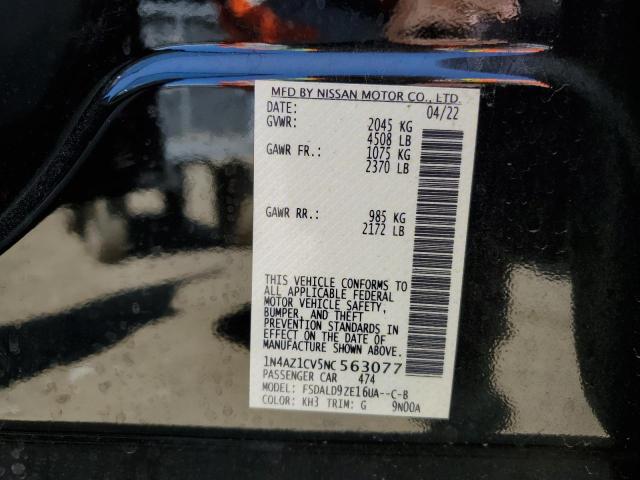 1N4AZ1CV5NC563077 Nissan LEAF SV