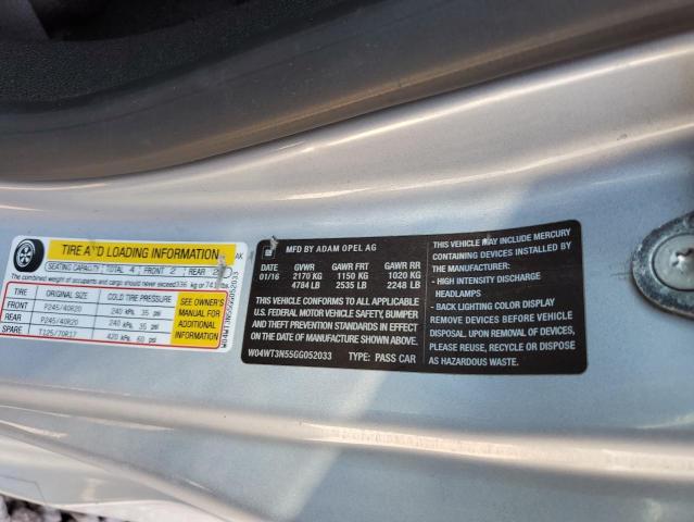 W04WT3N55GG052033 Buick Cascada Premium