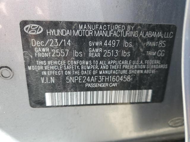 5NPE24AF3FH160458 Hyundai SONATA SE