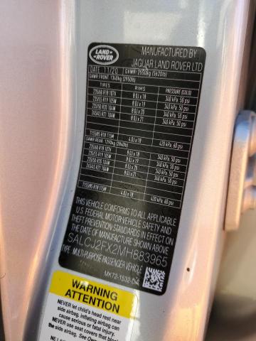 SALCJ2FX2MH883965 Land Rover Discovery Sport S