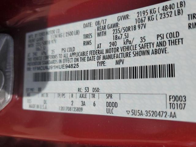1FMCU9J91HUE94825 Ford Escape Titanium