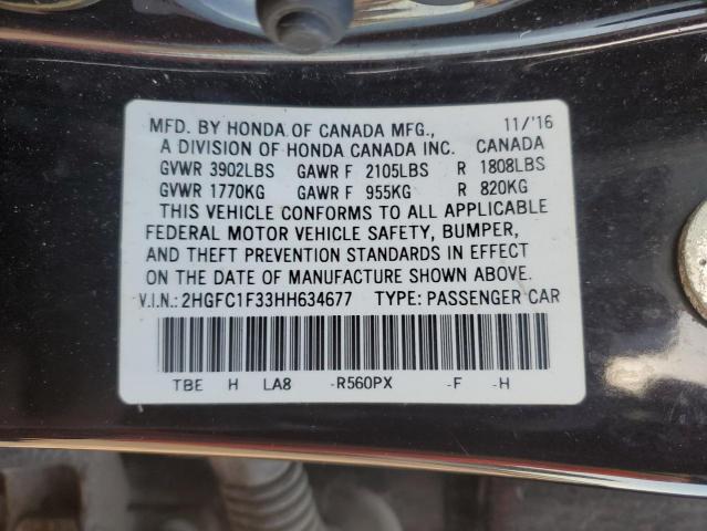 2HGFC1F33HH634677 Honda CIVIC EX