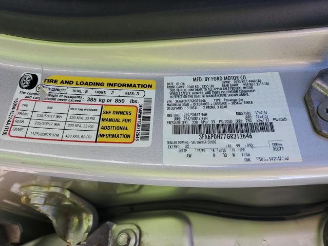 3FA6P0H77GR312646 Ford FUSION SE