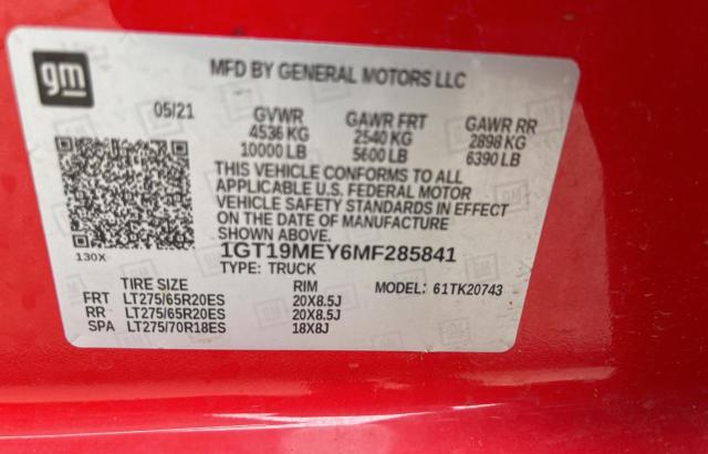 1GT19MEY6MF285841 GMC Sierra K2500 Sle