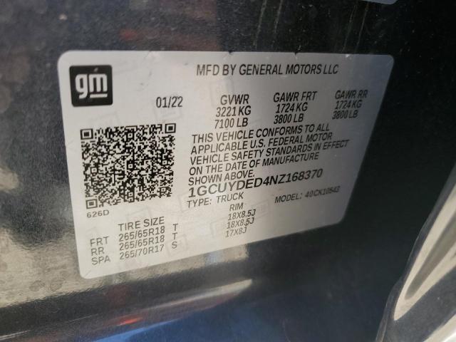 1GCUYDED4NZ168370 Chevrolet Silverado Ltd K1500 Lt