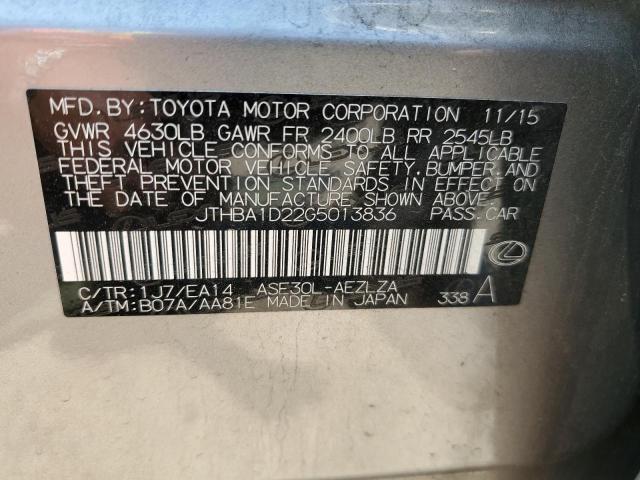 JTHBA1D22G5013836 Lexus IS 200T