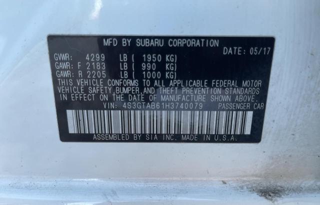 4S3GTAB61H3740079 Subaru Impreza Premium
