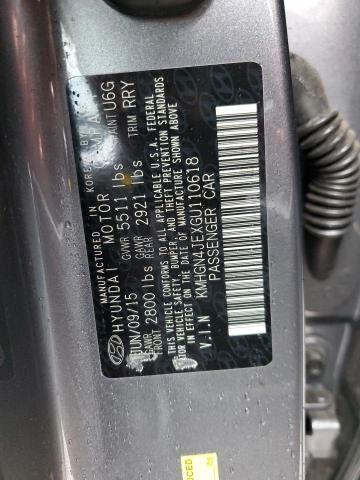 KMHGN4JEXGU110618 Hyundai Genesis 3.8l