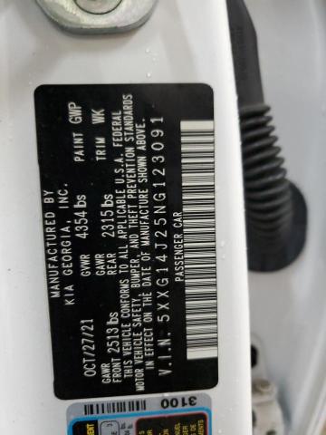 5XXG14J25NG123091 KIA K5 LXS