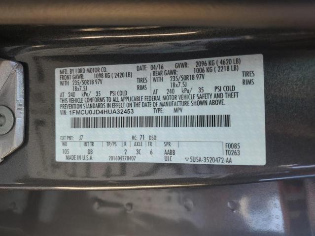 1FMCU0JD4HUA32453 Ford Escape Titanium