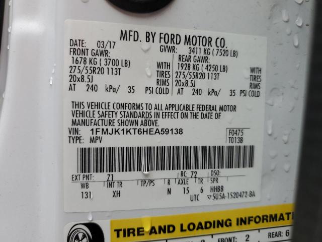 1FMJK1KT6HEA59138 Ford Expedition El Limited