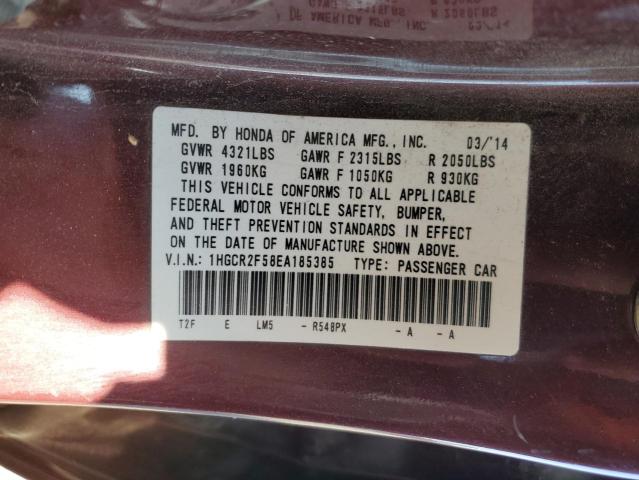 1HGCR2F58EA185385 Honda Accord Sport