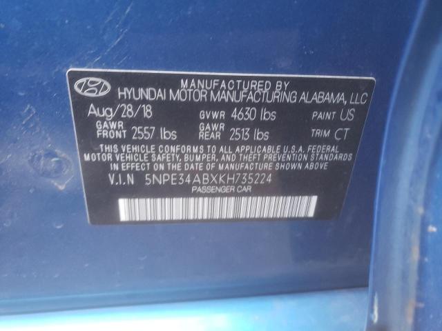 5NPE34ABXKH735224 Hyundai Sonata Limited Turbo