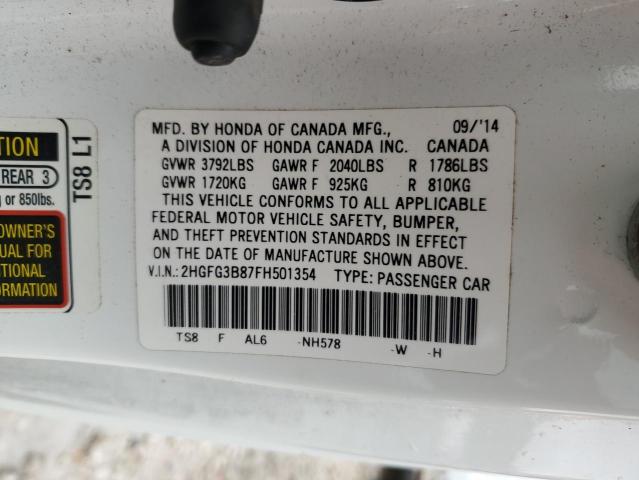 2HGFG3B87FH501354 Honda CIVIC EX