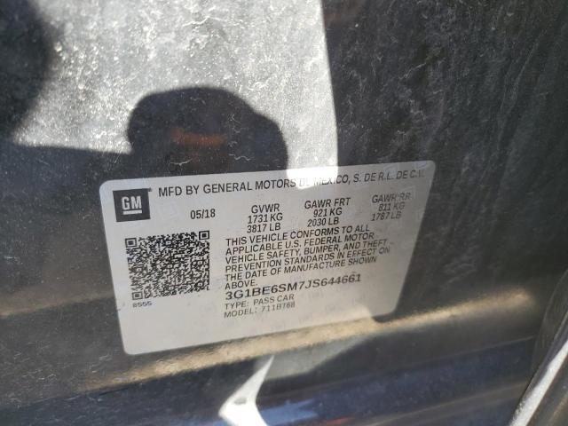 3G1BE6SM7JS644661 Chevrolet CRUZE LT