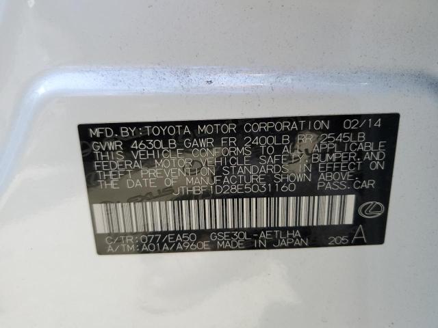 JTHBF1D28E5031160 Lexus IS 250
