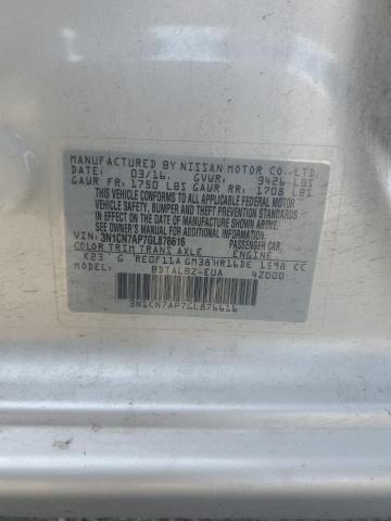3N1CN7AP7GL876616 Nissan VERSA S