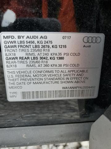 WA1ANAFY4J2034452 Audi Q5 PREMIUM