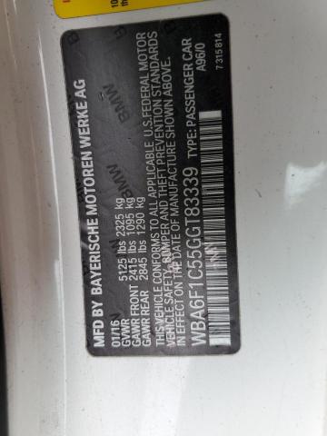 WBA6F1C55GGT83339 BMW 640 I
