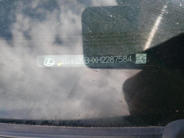 JTHKD5BHXH2287584 Lexus CT 200